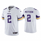 Nike Men & Women & Youth Minnesota Vikings #2 Alexander Mattison White Vapor Untouchable Limited Stitched Jersey,baseball caps,new era cap wholesale,wholesale hats